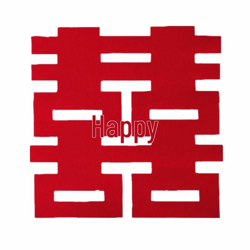 3m Double Happiness Wedding Stickers Set for Groom's Room Decor