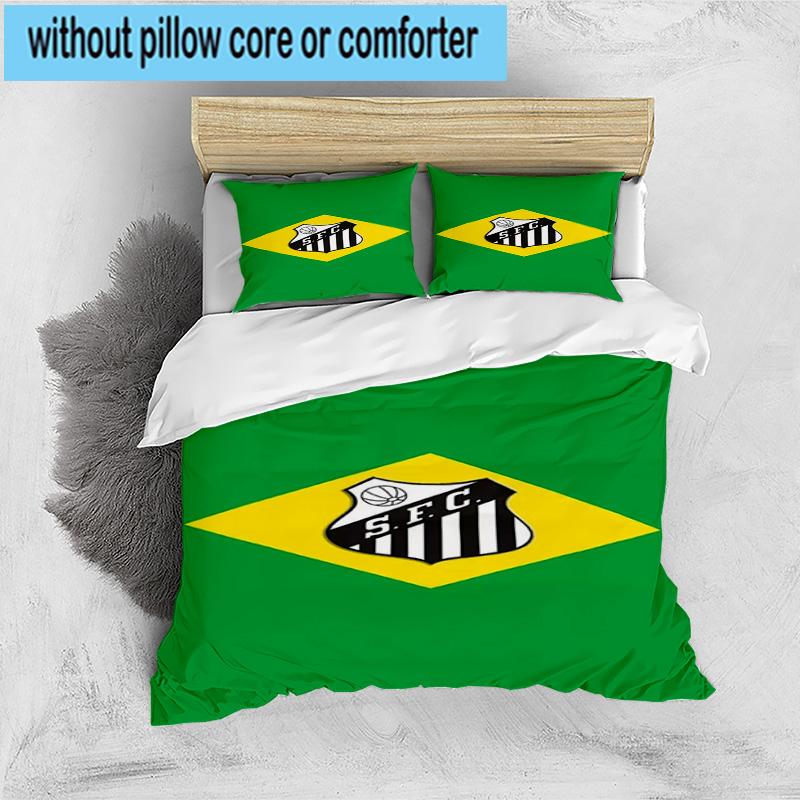 3pcs Powerful Football Crest Design Printed Bedding Set Duvet Cover Closure Includes 1 Duvet Cover & 2 Pillowcases Bedding Sets Home Decor Gifts