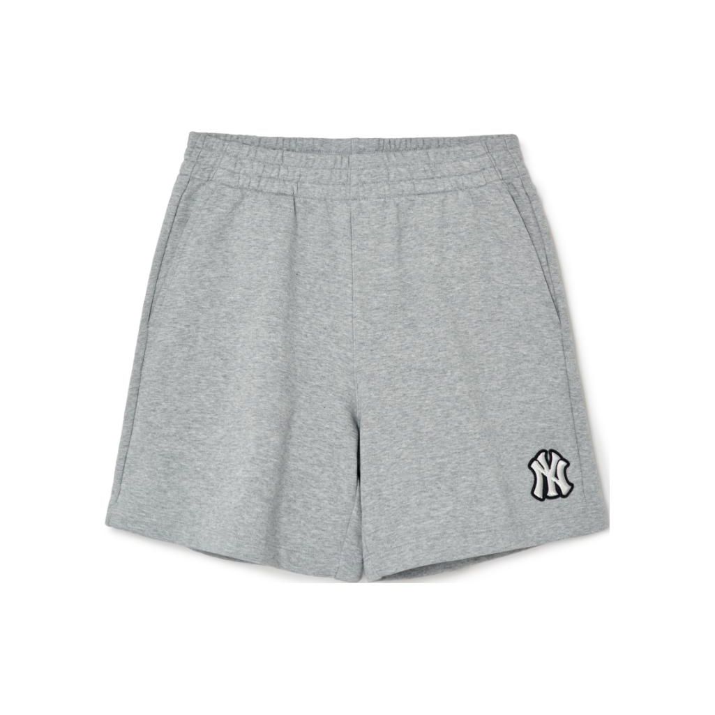 Shorts de sport décontractés MLB New York Yankees Logo brodé Coupe ample Unisexe Gris 3ASPB0433-50MGS M gray