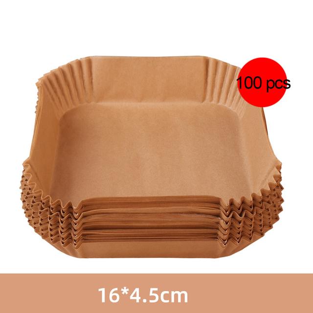 Fodera di Carta Usa e Getta Rettangolare per Friggitrice ad Aria 31 cm Antiaderente Carta Forno Speciale per Cestello di Cottura 2-10 QT