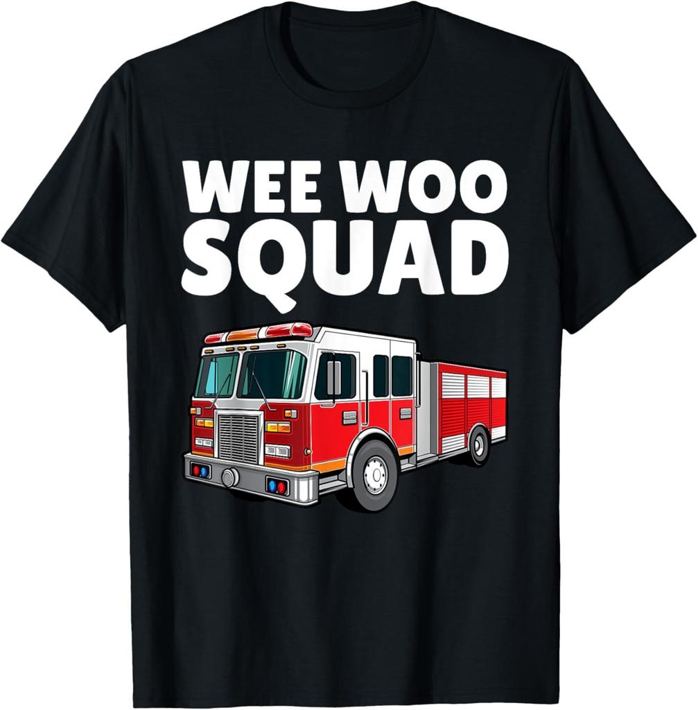Funny Firefighter Art For Men Women Fire Truck Fireman T-Shirt Mens Womens Tees Top