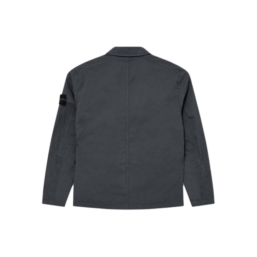 Stone Island Two-Way Zipper Chest Pocket Design Long Sleeve Jacket Men Jacket Dark-Gray 791511010-V0062
