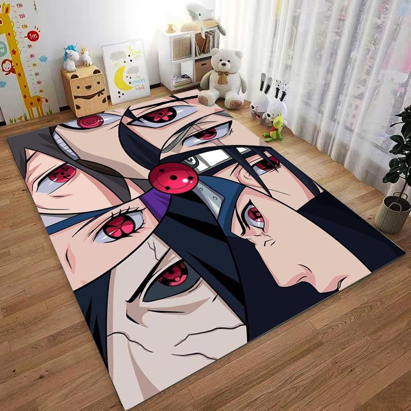 Anime Eye Pattern Carpet Designed Floor Mat, Suitable As a Non-slip Mat for the Living Room or Bedroom Sofa