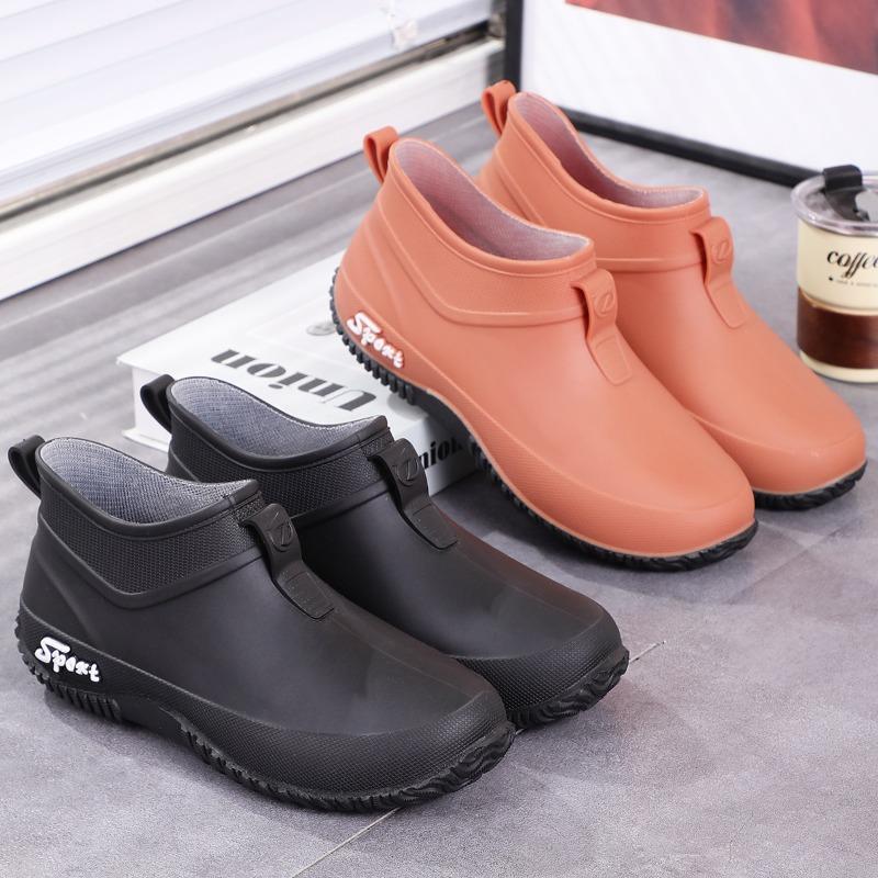 Into Daily Casual Rain Shoes, Fourseason Thicksoled Waterproof Shoes, Outdoor Wearresistant Rain Women's Short Water Shoes