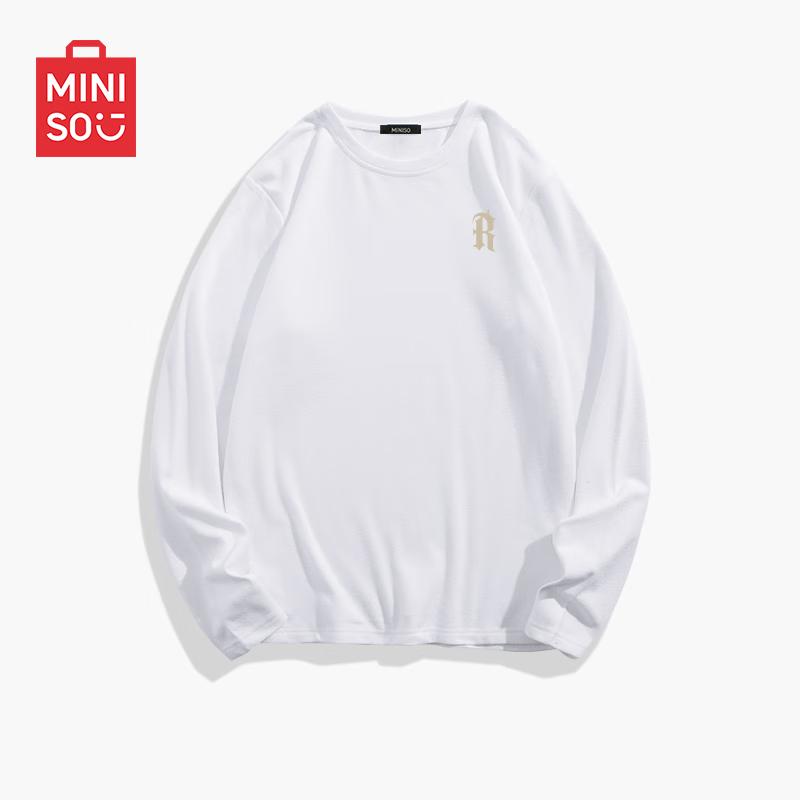 

MINISO Men s Double-Sided Fleece Thermal Long Sleeve Tee L