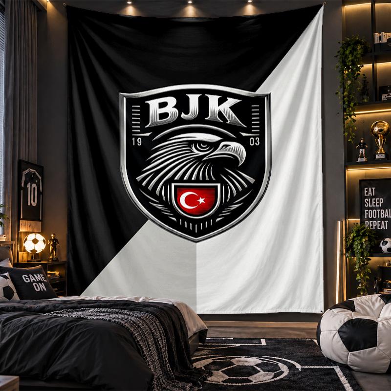 Nástěnná tapiserie s potiskem Beşiktaş FC, látka do obývacího pokoje, ložnice, domácí dekorace