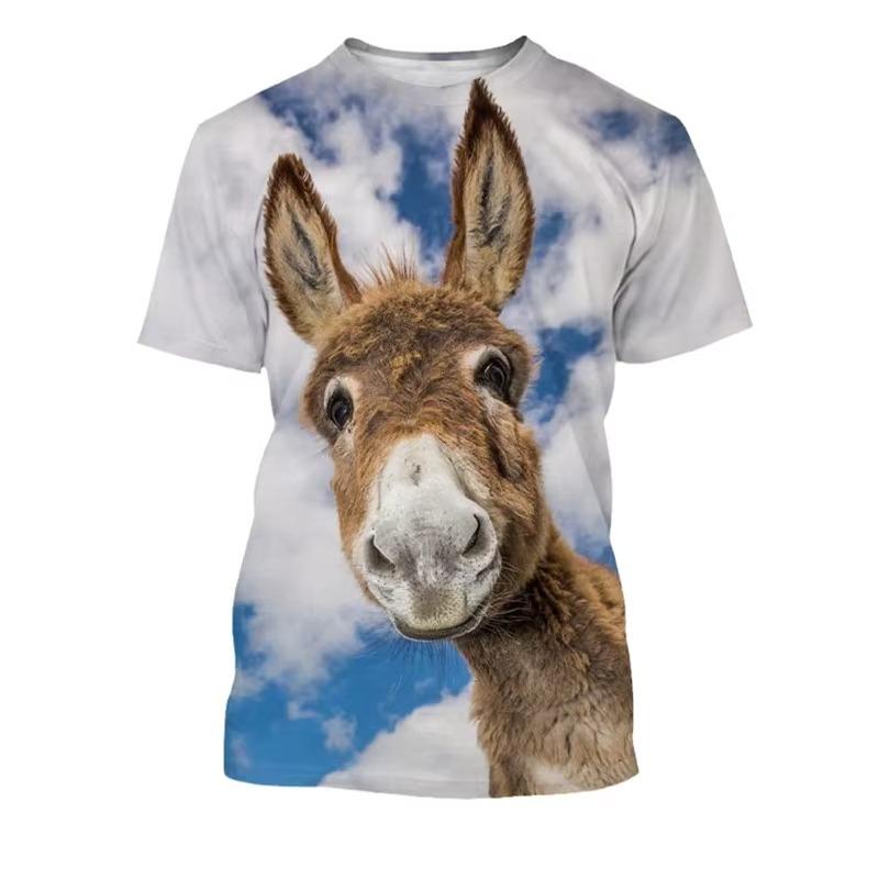 

Summer Men s Tshirt Women s Round Neck Tee 3D Printed Lion Pattern 6XL