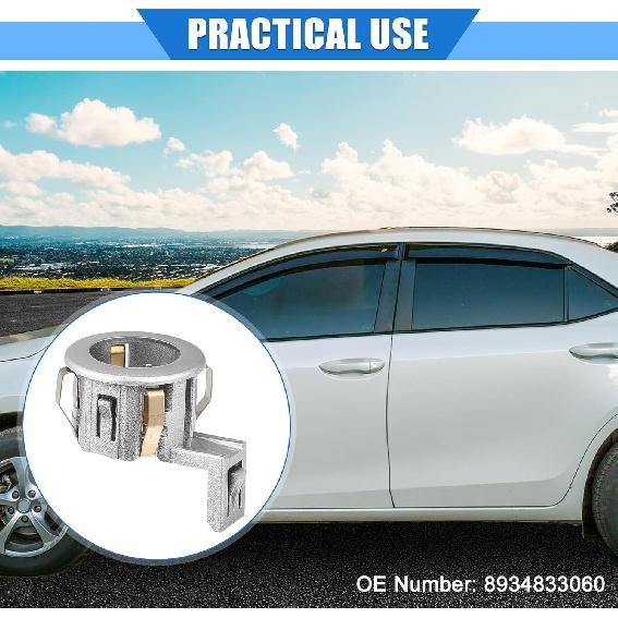 

Parking Sensor Retainer Holder Compatible for Toyota Sienna 2011-2017, Durable Plastic Silver Tone Backup Parking Aid Assist Sensor Bracket