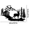Mountain View Laser-Cut Black Iron Silhouette Wall Decoration