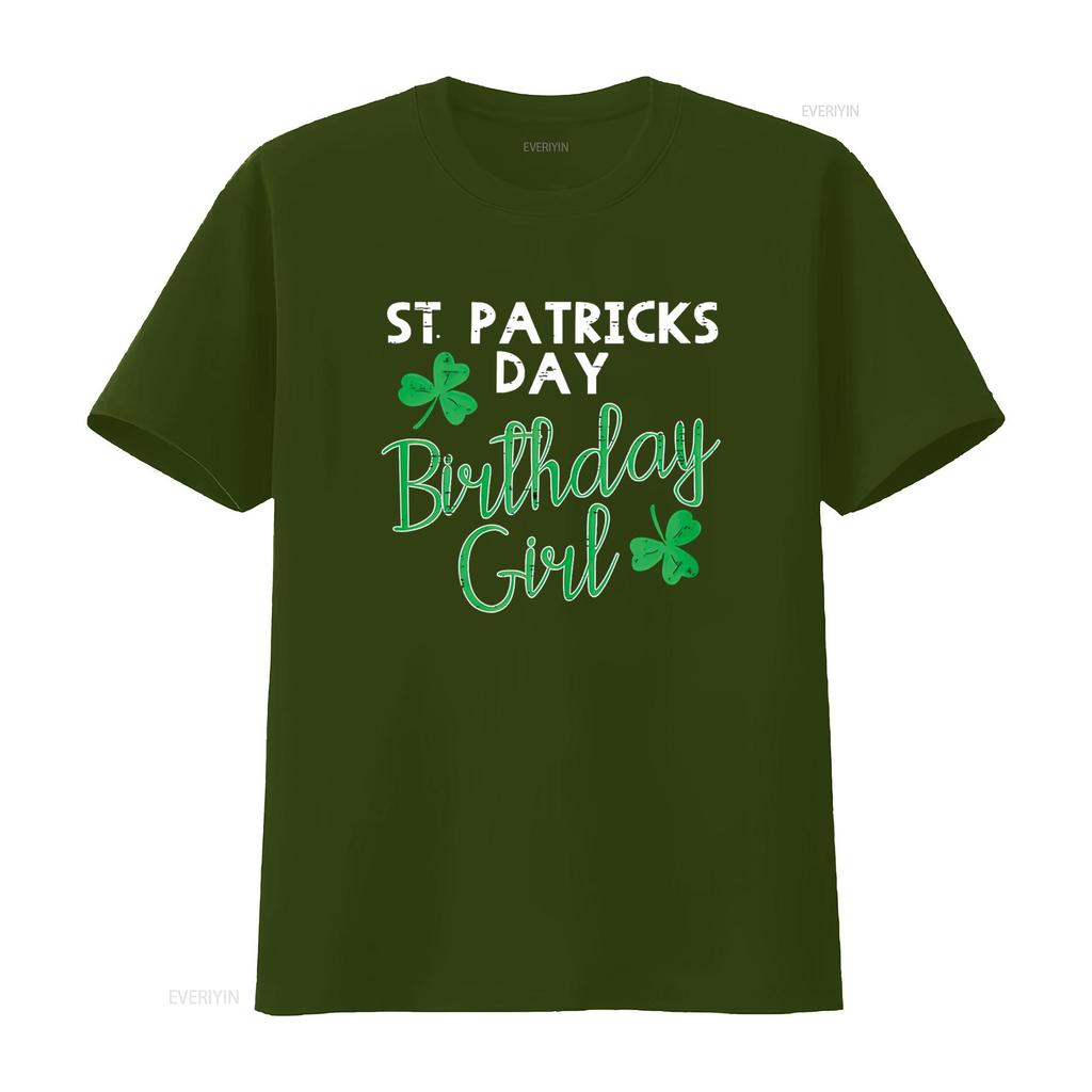 St Patricks Day Birthday Girl Born On Saint Paddys Women T Shirt vintage Washed Stretched Unisex homme Soft Breathable