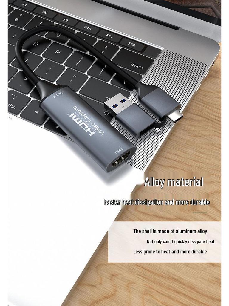 4K USB-C To HDMI Video Capture Card for Game Streaming