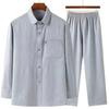 Short-Sleeve Cotton & Linen Lapel Shirts for Middle-Aged Men