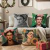 Moderne Kunstwerke Frida Kahlo-Schöner Kissenbezug Komfort Sofabett Seidig elegant Verdeckter Reißverschluss Dekorative Kissenhülle