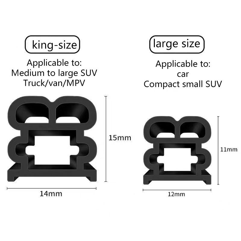 5meters/Set Car Seal Strips Thickened Auto Weatherstrips Soundproof Rubber Car Sealing Strip Auto Noise Insulation Accessories