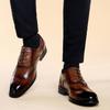 2024 New Brand Men Casual Shoes Vintage Lace-Up Men's Business Footwear Men's Club Shoes Leather Fashion Oxfords Shoes Men