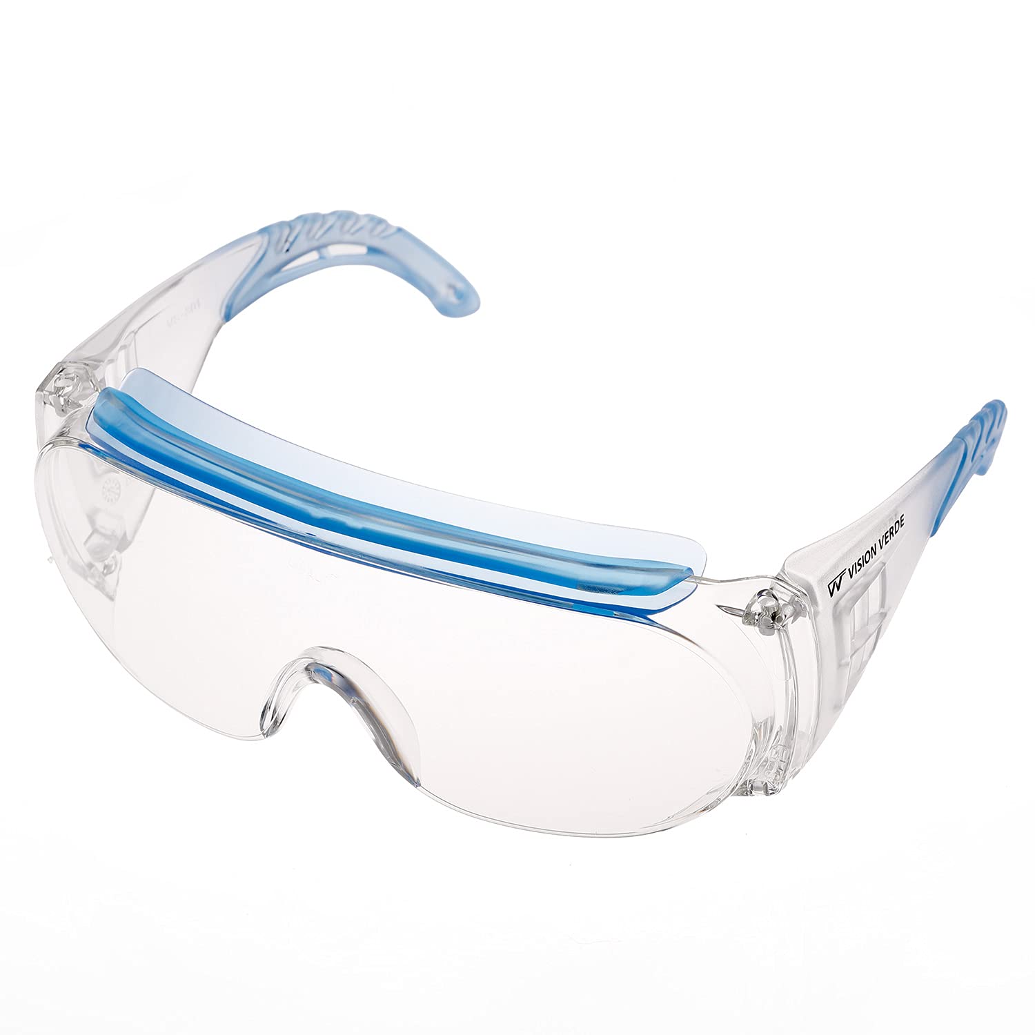 

Vision Verde Safety Work Single UV VS301F [Midori Anzen] Glasses, Over-Glasses, Glasses, Lens, Anti-Fog, Cut, Metal-Free синий