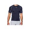 Under Armour HeatGear Armour Korte Mouw Compressie Shirt Heren Middernachtblauw 1257468-410
