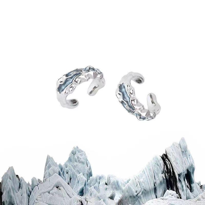 Mint Green Ear Cuff for Boys & Girls: Irregular Fold Design, Trendy & Unisex Style