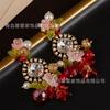 Dopamine Unique Beautiful Flower Tassel Earrings Vintage Colored Bead Temperament Luxury High-end Feeling