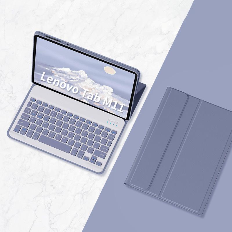 Совместимая Bluetooth-клавиатура с подсветкой и магнитный защитный чехол для Lenovo Tab M11 (11-дюймовый) и Lenovo IdeaTab 11. Lenovo M11 (2025)