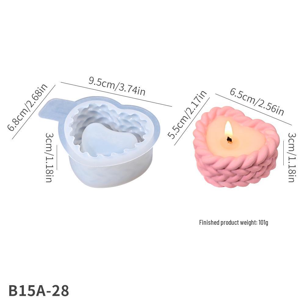 

Ароматическая свеча форма твист - DIY круглая сердце, суккулент, бонсай хранение силиконовая форма