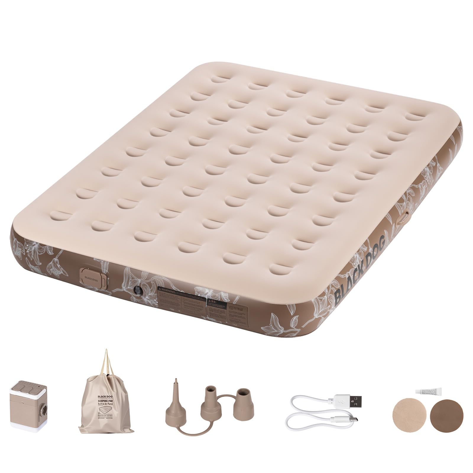 

Официальный BLACKDOG Воздушный Электрический Автоматический Кемпинг Хранение Японская Инструкция Идеально подходит для Автомобиля Катастрофы и Активного Отдыха Кровать, 200x150x25/40см,