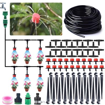Tropfbewässerungssystem-Set – 49 Fuß automatisches Bewässerungssystem, Terrassennebel-Pflanzenbewässerungssystem