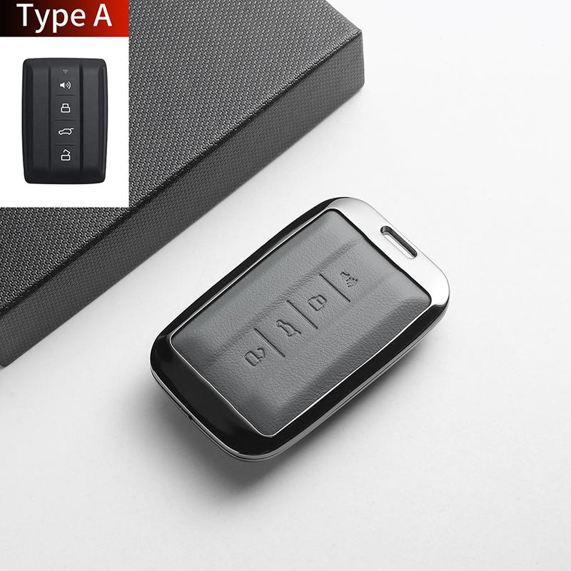 For Great Wall GWM TANK 300 400 500 700 Tank300 400 Tank500 700 Leather Metal Car Smart Key Case Cover Decorative Accessories
