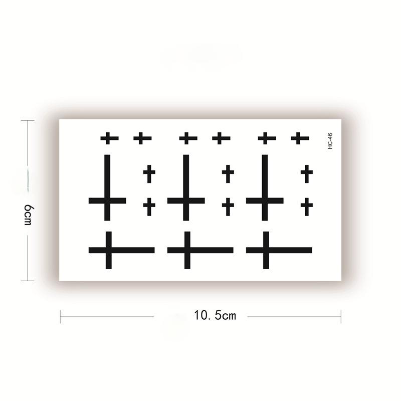 

10 шт. Сексуальные модные водостойкие наклейки-татуировки на шею, арт, лицо, для мужчин и женщин, татуировки с крестом