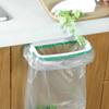 1pc Green And Stylish Covered Hanging Garbage Bag Rack, Portable Multifunctional Cabinet Garbage Bag Holder