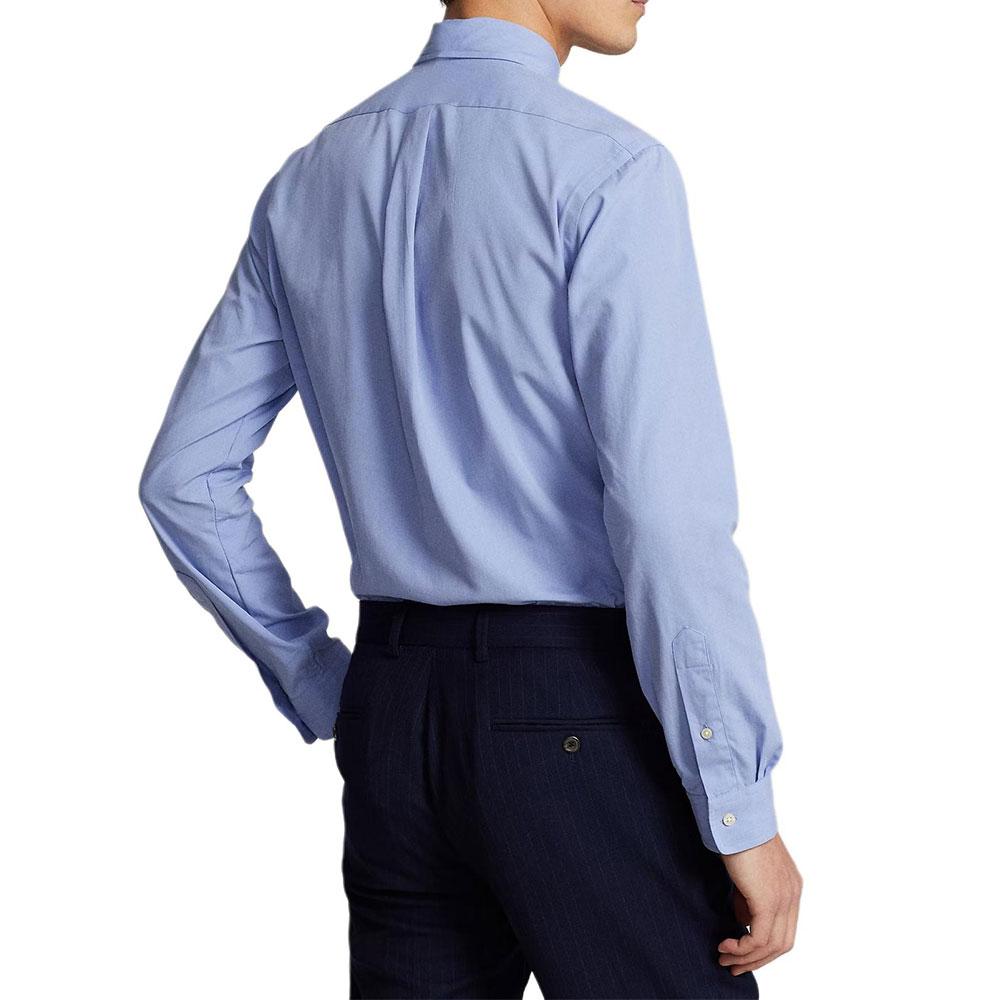 Polo Ralph Lauren Solid Color Pony Embroidered Single-Breasted Long Sleeve Shirt Men shirts Lafayette-Blue 710883341-001