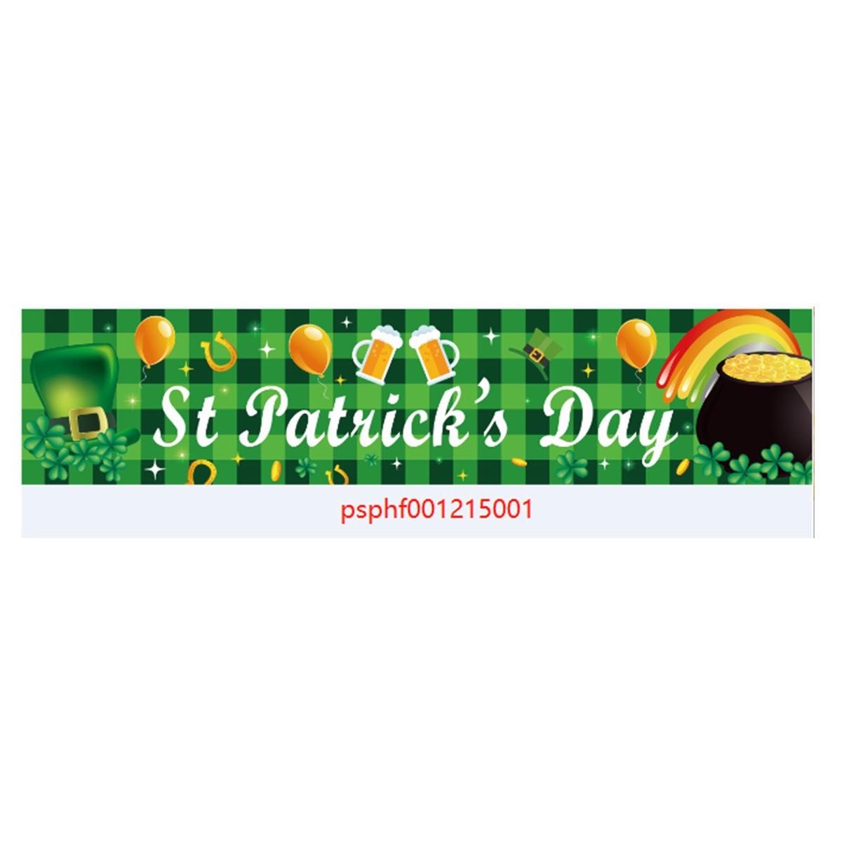 

Irish Festival Clover Theme Party Outdoor Party Venue Arrangement Props Polyester Cloth Poster Customization Irish Festival Banner 27