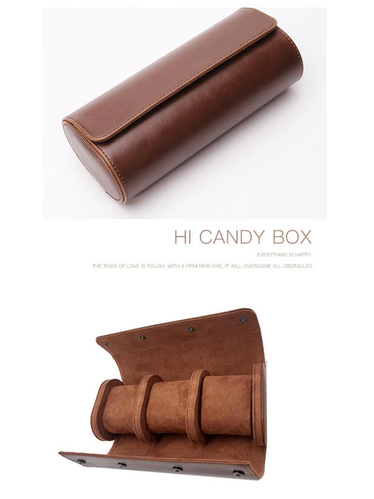Eco-Friendly PU Leather Watch Box Storage Set - Three-Piece