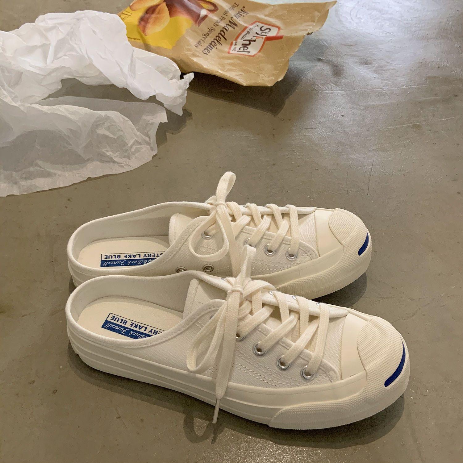 

With Strap Shoes for Women 2024 Slides Mules Summer Woman Slippers Flat Sandals Indoor Trend Casual F New Fashion Shoe W Style B 35