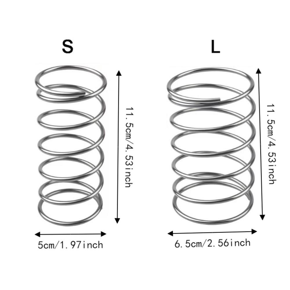Stainless Steel Spring Shaped Toothbrush Holder Silver Toothbrush Toothpaste Organizer Desktop
