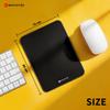 EXCO Black Small Square Mouse Pad Edge-Lined Computer Office Portable Desk Mat Gaming Mouse Pad Keyboard Desk Mat Washable 0498