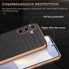 For Samsung Galaxy S24 Case Electroplating Crocodile Texture PU+TPU Anti-Drop Phone Cover