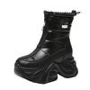 Thick-soled snow boots winter velvet thickened waterproof and non-slip year winter new large cotton boots heightened Martin boots