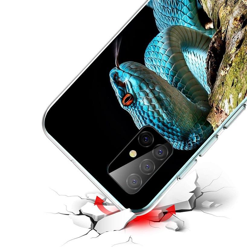 Animal Leather Snake Scales Phone Case For Samsung Galaxy A52 A51 A50S A32 A22 A12 A02S A72 A71 A31 A70 A30S Note 20 Ultra 10 Pl