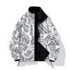 Spring and Autumn Double-sided Jacket Men's Fashion Printing Loose Casual Large Size Jacket Men's Stand-Up Collar Clothes