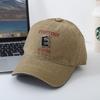 European and American retro hats women's fashion trend black cap men's deep top washed denim baseball cap tide