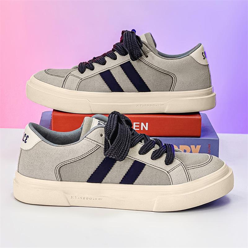 

Мужская обувь универсальная дышащая парусиновая обувь корейская версия повседневная обувь для скейтборда износостойкая студенческая приливная дышащая простая модная мужская обувь 7971 44 серый