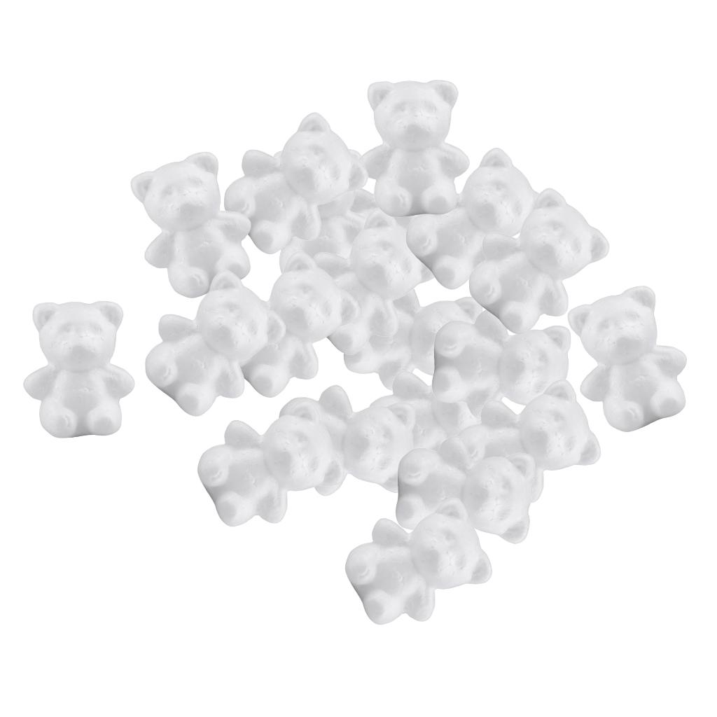 High Density Foam for Craft Bear Ornaments Polystyrene Shape for DIY Modelling and Festive Decorations
