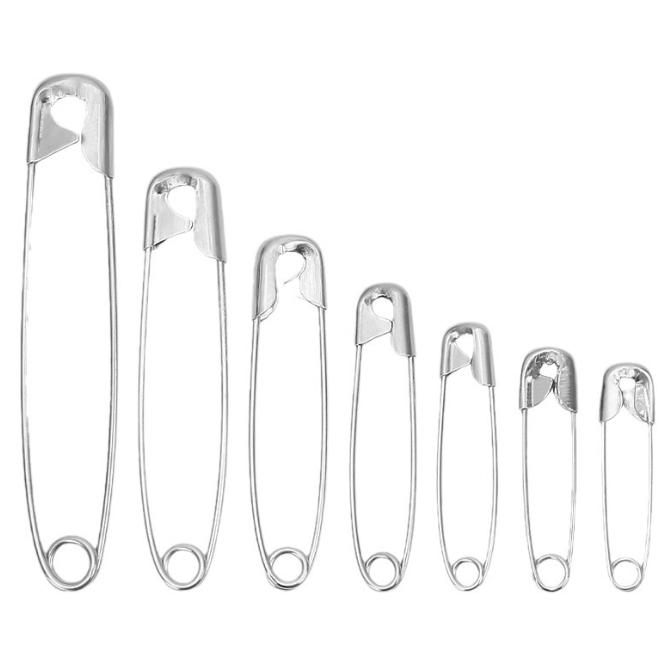 Silberne Sicherheitsnadeln DIY Nähwerkzeuge Zubehör Edelstahl Nadeln Große Sicherheitsnadel Kleine Brosche Bekleidungszubehör