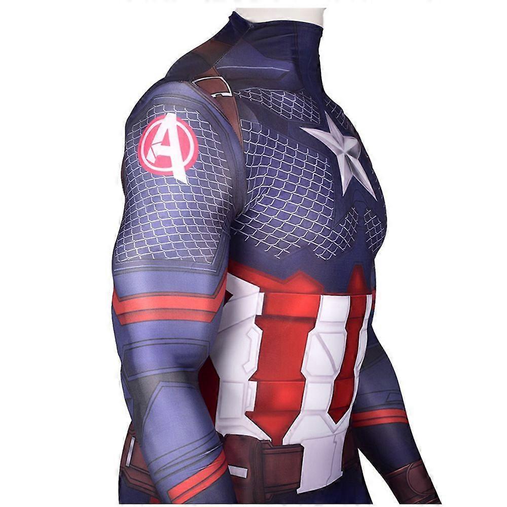 Captain America Costume Bodysuit Cosplay Suit