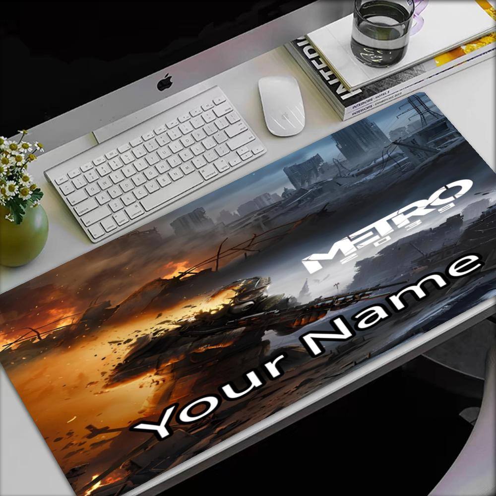 Custom Name Metro Theme Mouse Pad, Non Slip Rubber Base, Multifunctional Office & Home Decor, Perfect for Workspace Personalization.