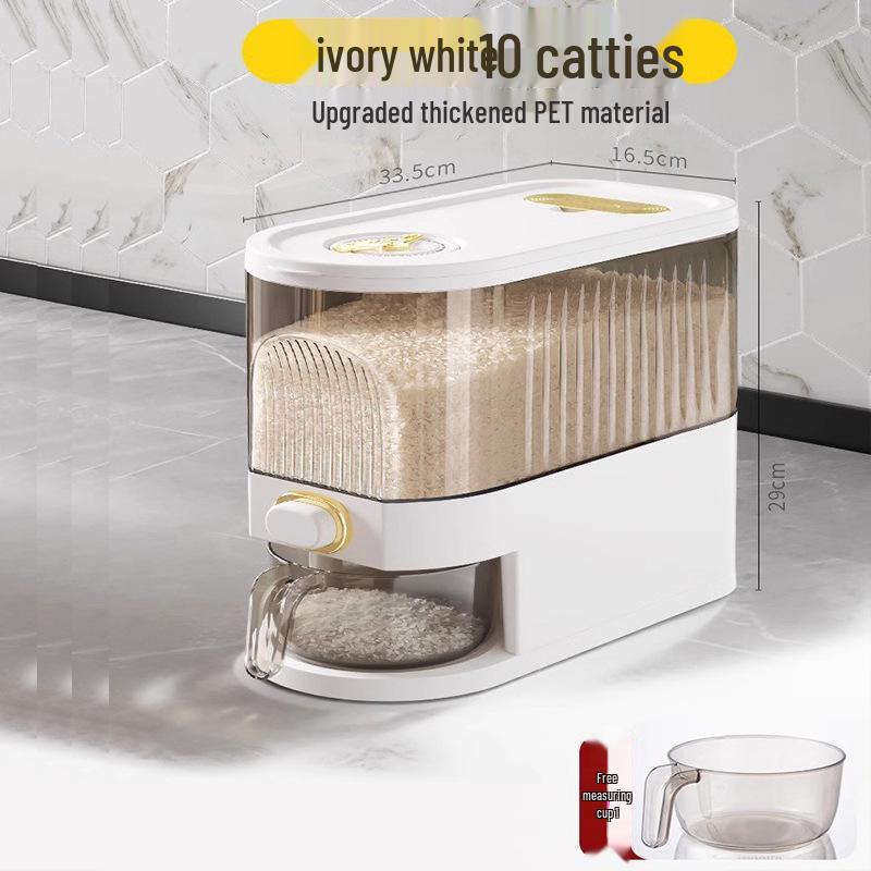 20 Jin Sealed Rice Storage Bucket: Insect & Moisture-Proof, Food-Grade, High-End Home Use Container