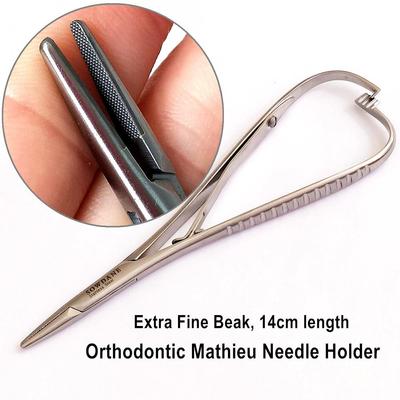 Dental Orthodontic Mathieu Needle Holder Forcep 14cm Serrated Tip Extra Fine Tip Instrument Tool Dentist Tools