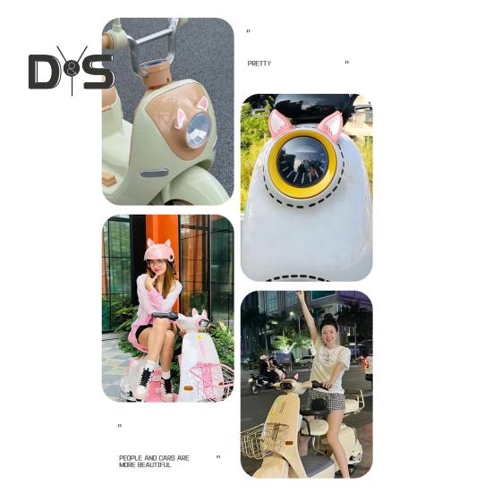 1 Pair Motorcycle Helmet Cat Ear Decoration Adhesive Scooter Cycling Bicycle Motorbike Skateboarding Helmet Decorative Ear Helmet Accessories