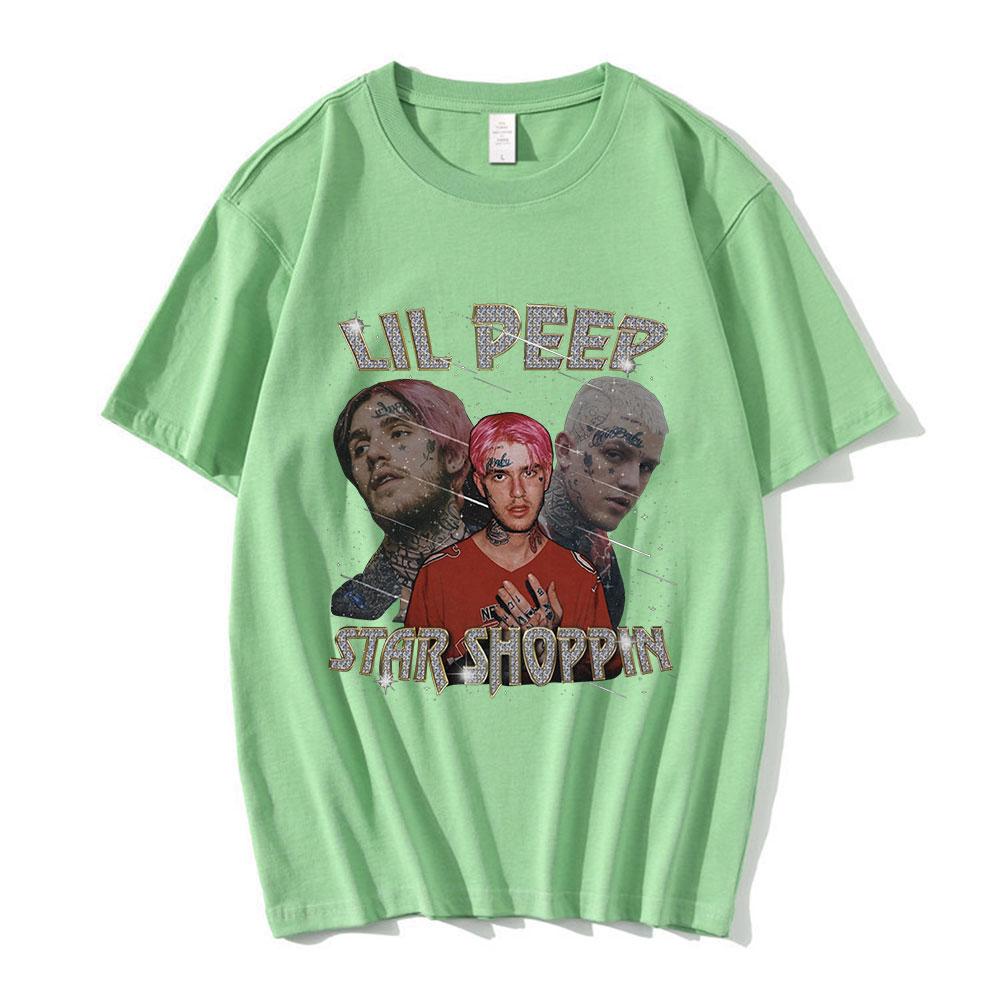 Rapper Lil Peep Graphic Tshirt Unisex Women Fashion Vintage Hip Hop T Shirt Couples Casual Cotton Oversized Short Sleeve TShirts